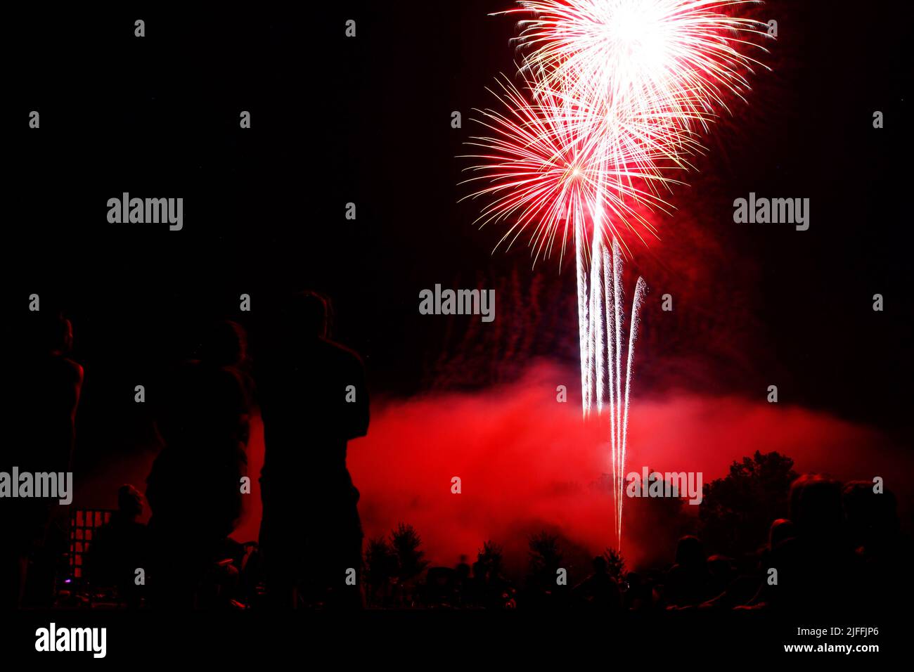 Fireworks display, Granville, Ohio July 1, 2022 Stock Photo Alamy