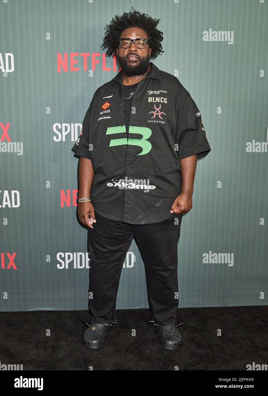 NEW YORK, NY, USA - JUNE 15, 2022: Questlove attends the New York Premiere of Netflix's "Spiderhead" at the Paris Theater. Stock Photo