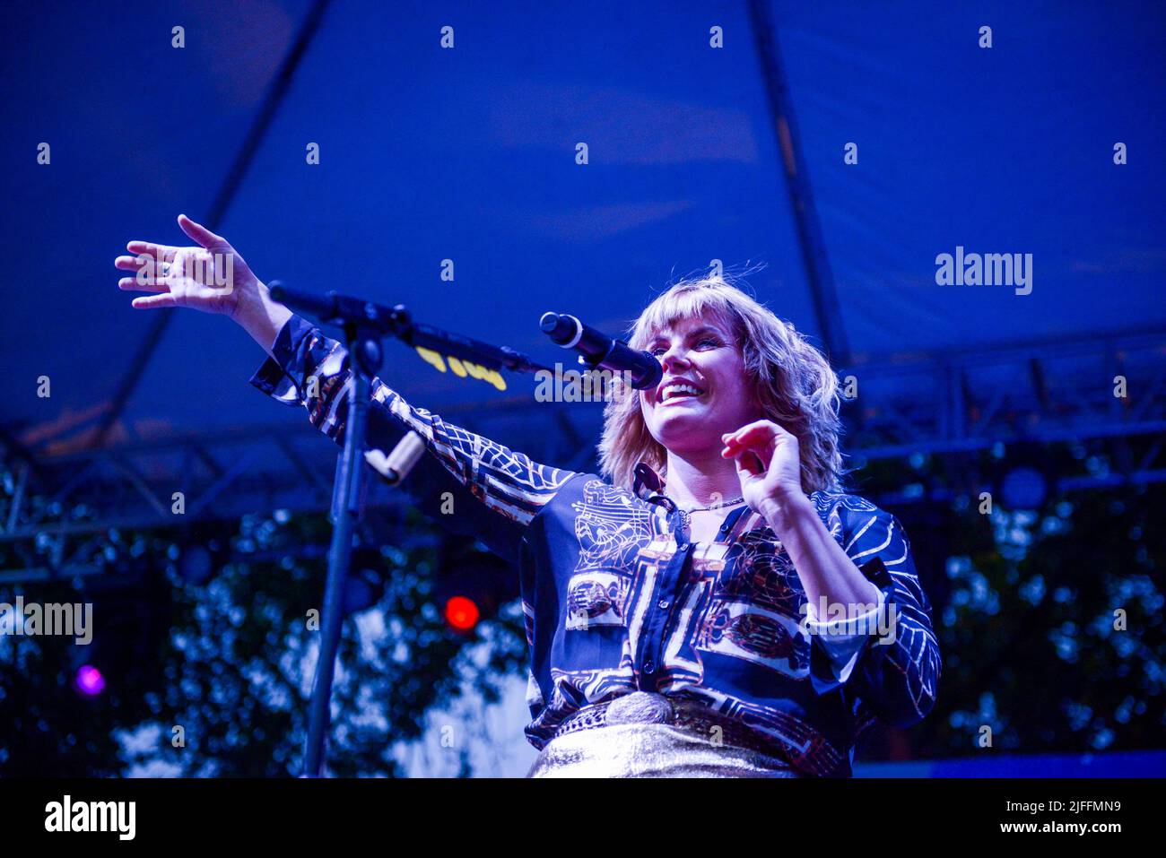 Grace Potter headlines opening day of the Waterfront Blues Festival at Tom McCall Waterfront Park in Portland, Oregon, USA on 1st July 2022. Waterfron Stock Photo