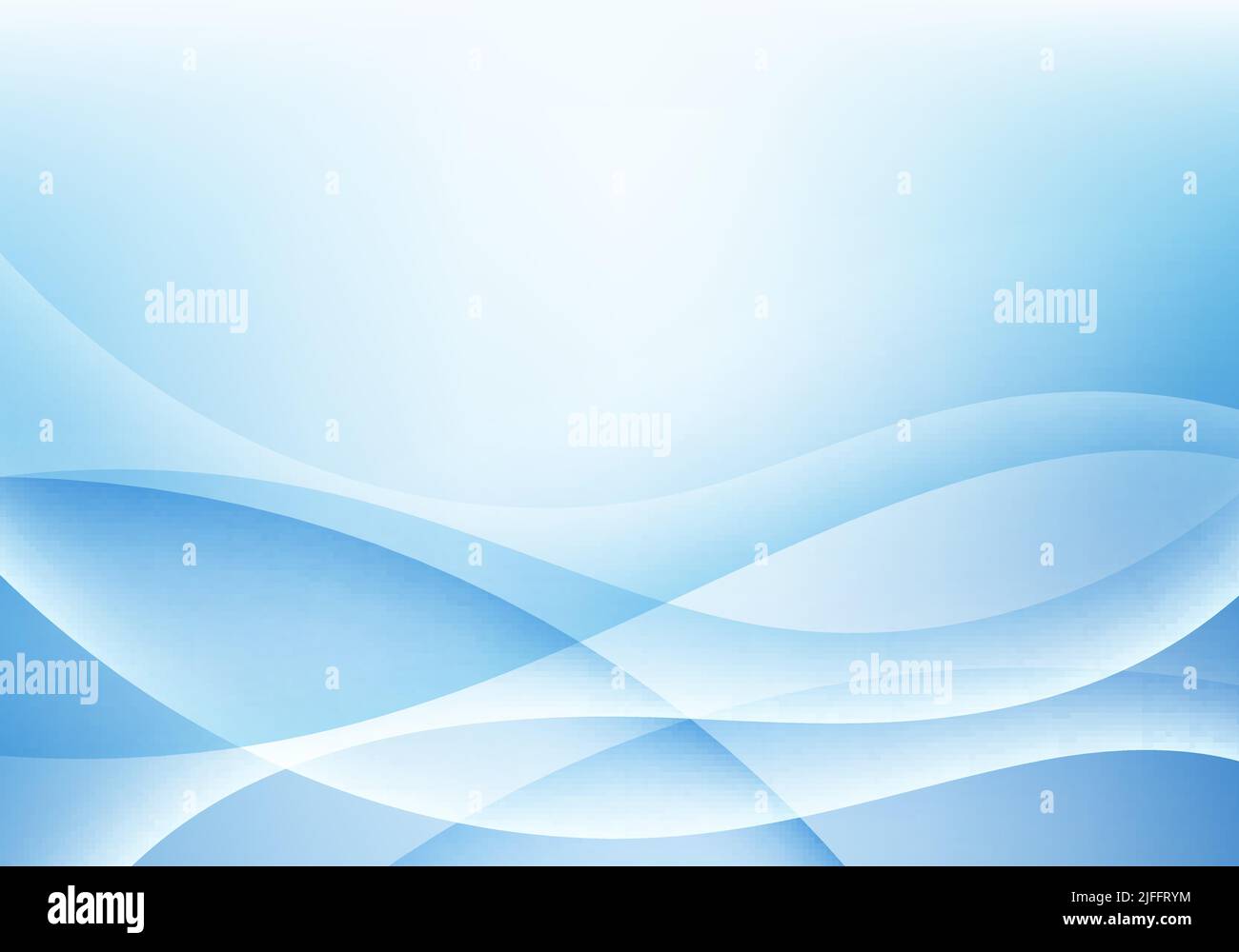 Abstract blue and white gradient wave shapes overlapping soft ...