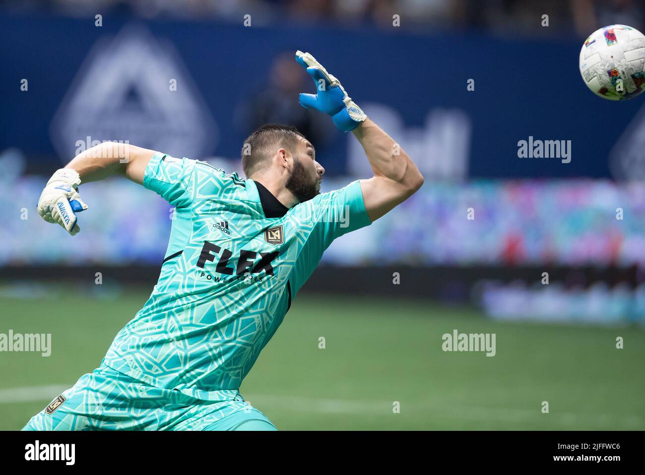 Los Angeles FC goalkeeper Maxime Crépeau (16) during a MLS match