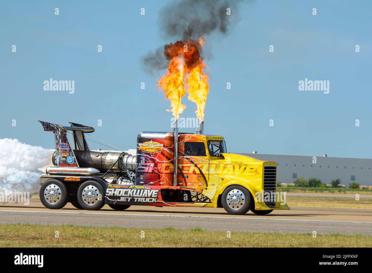 Chris Darnell & Shockwave performing at 2015 Alliance Airshow, Fort Worth, Texas Stock Photo