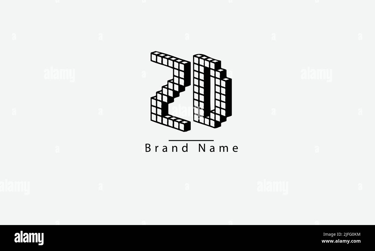 Alphabet letters Initials Monogram logo ZD DZ Z D Stock Vector