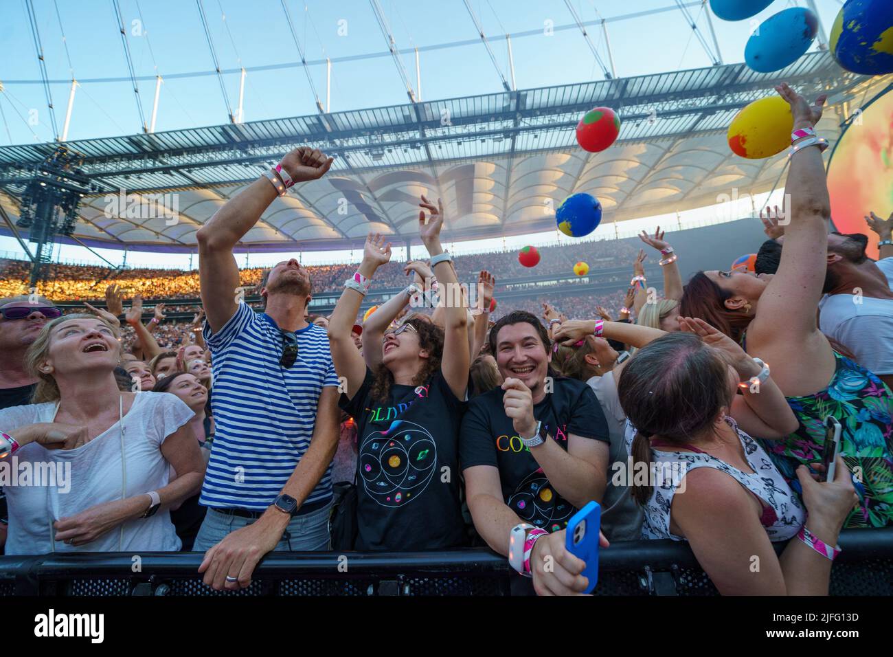Will Champion of Coldplay, performs during the band's Music of the Spheres world tour on Thursday, May 12, 2022, at State Farm Stadium in Glendale, Ariz. (Photo by Rick Scuteri/Invision/AP Stock Photo