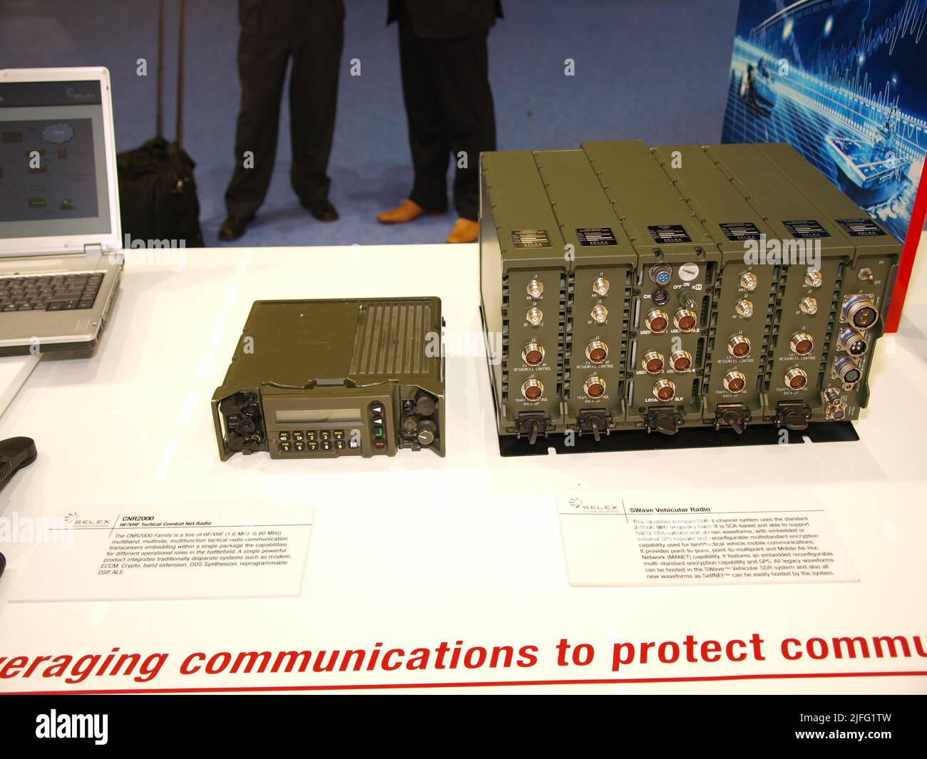 Communication equipments in Eurosatory 2008 Military exibition Stock Photo