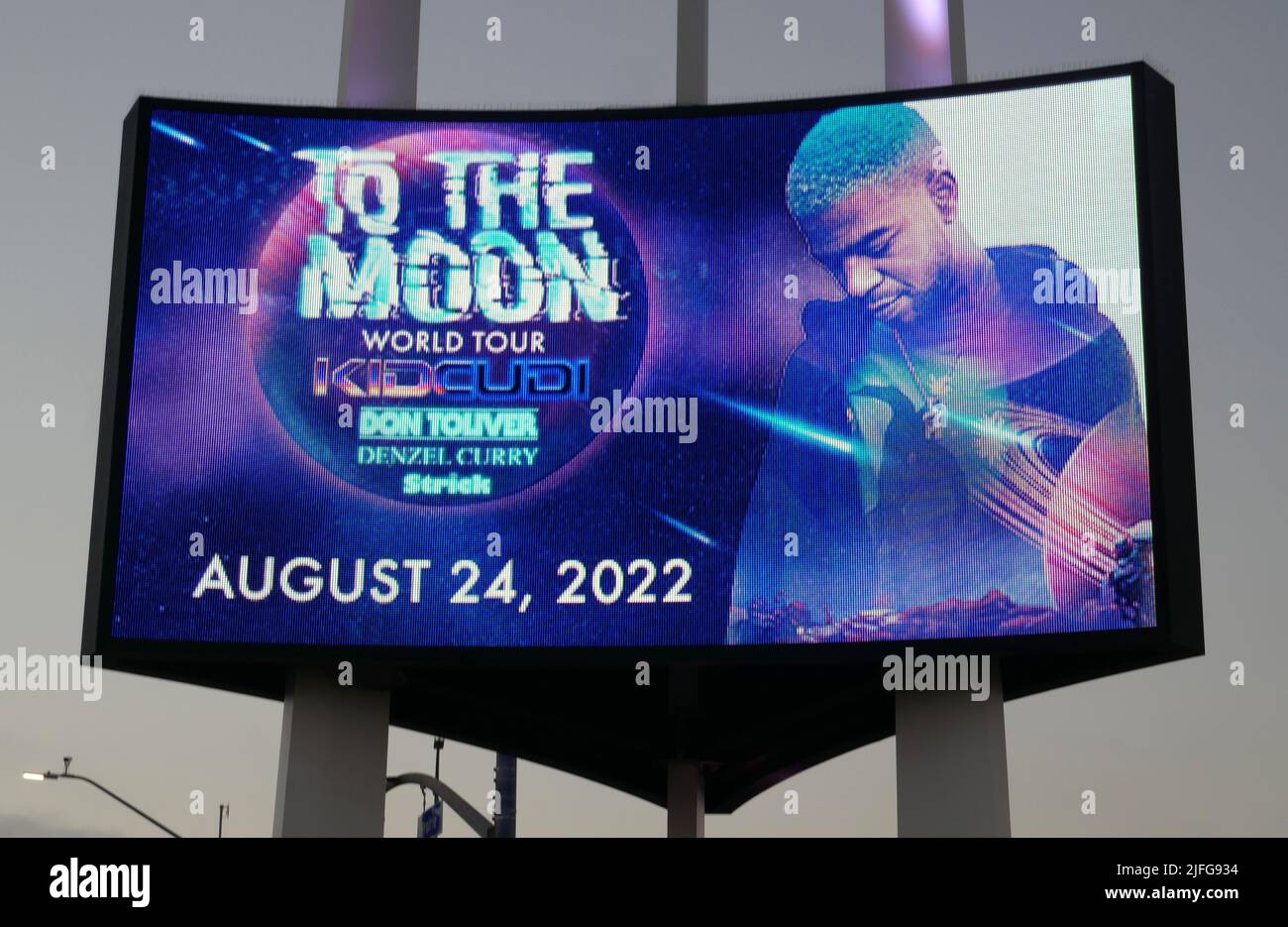 Inglewood, California, USA 29th June 2022 Kid Cudi Concert Marquee on