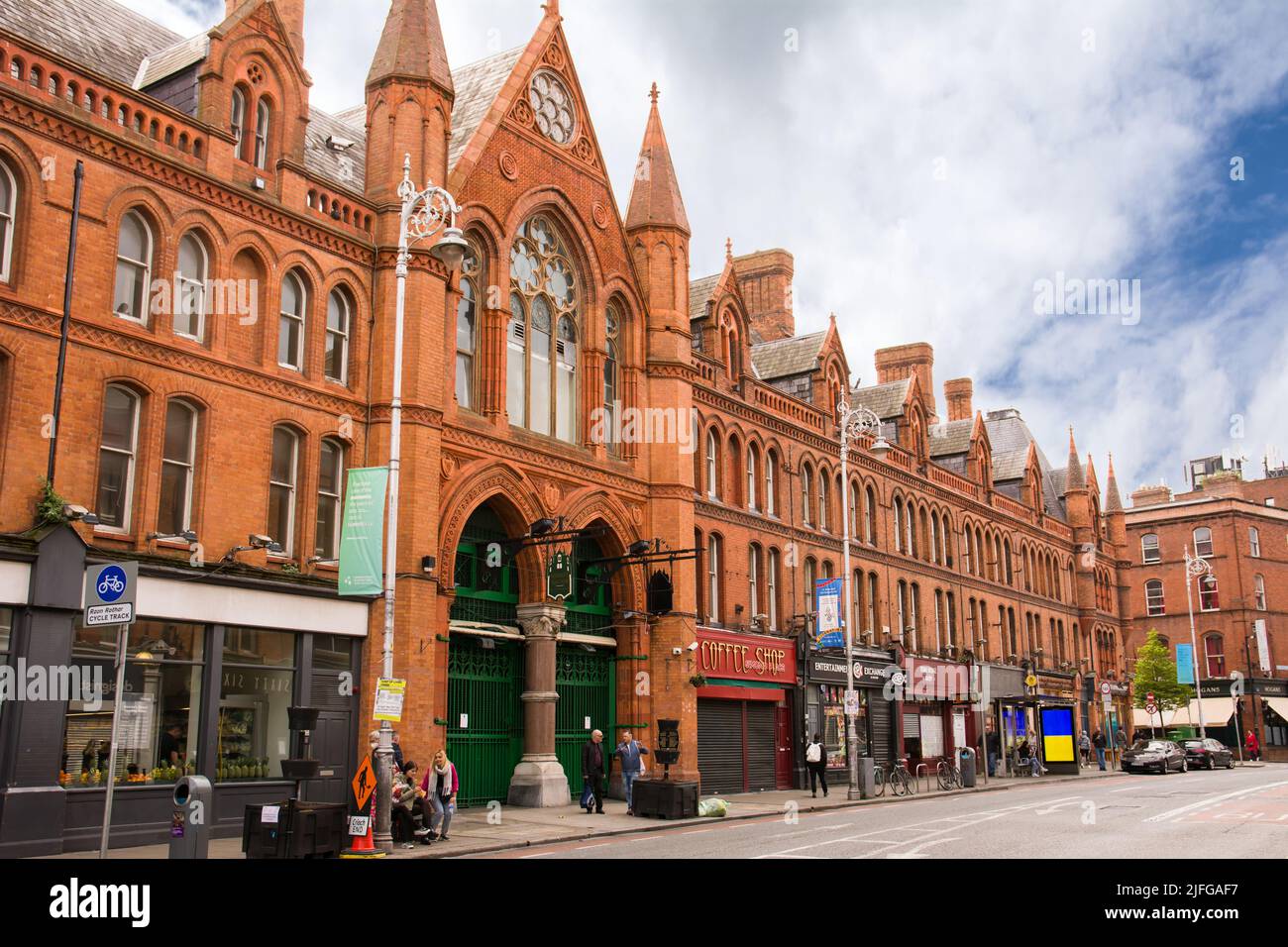 Dublin, Ireland - May 22, 2022: Closed entrance of George's Arcade in the centre of Dublin, Ireland. Stock Photo