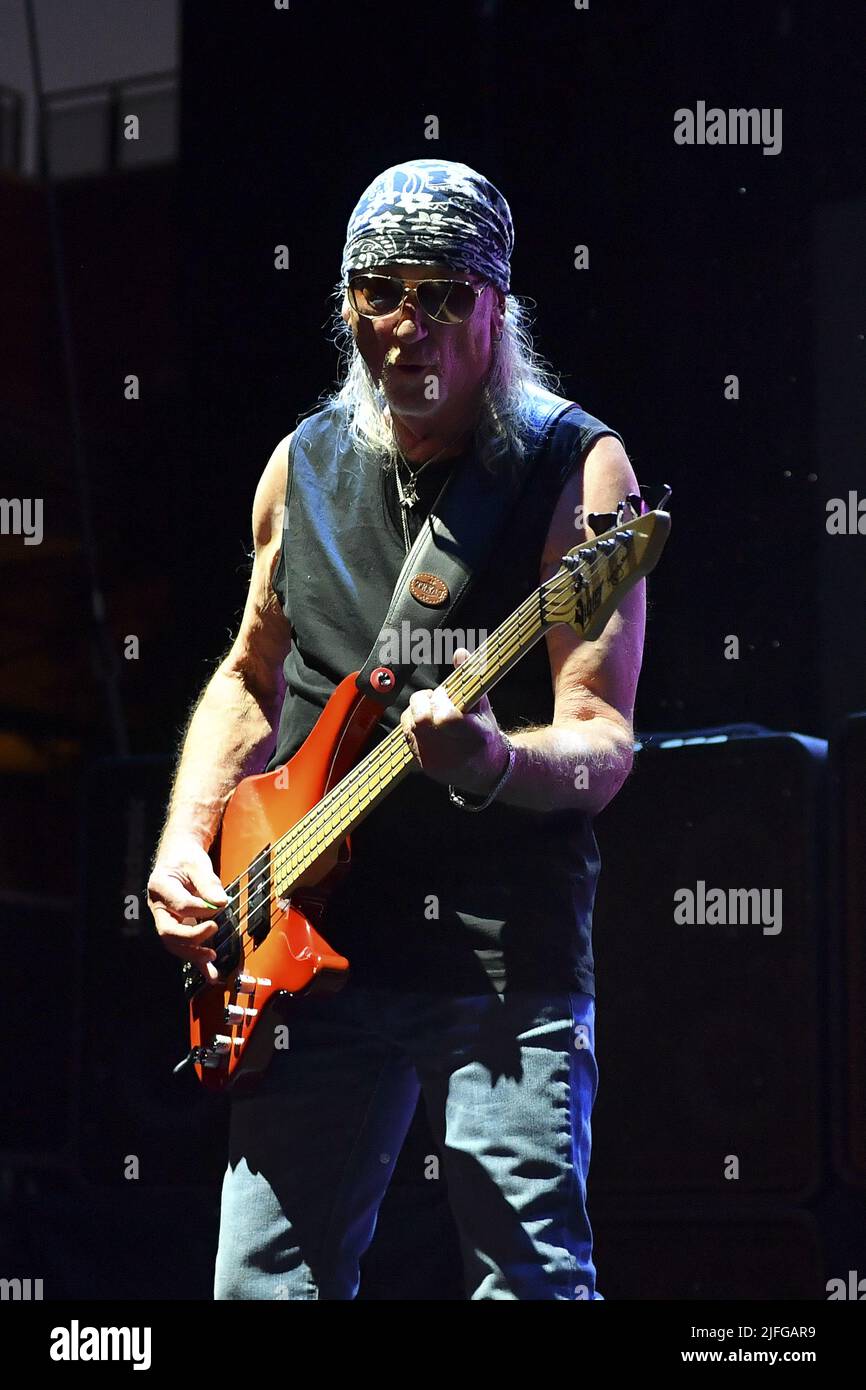 Roger Glover of Deep Purple, during The Woosh! Tour, 2th July, at ...