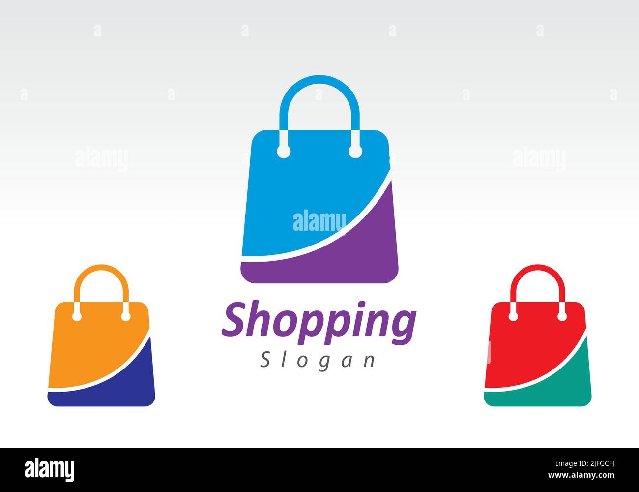 Colorful Shopping Bags Set Stock Vector