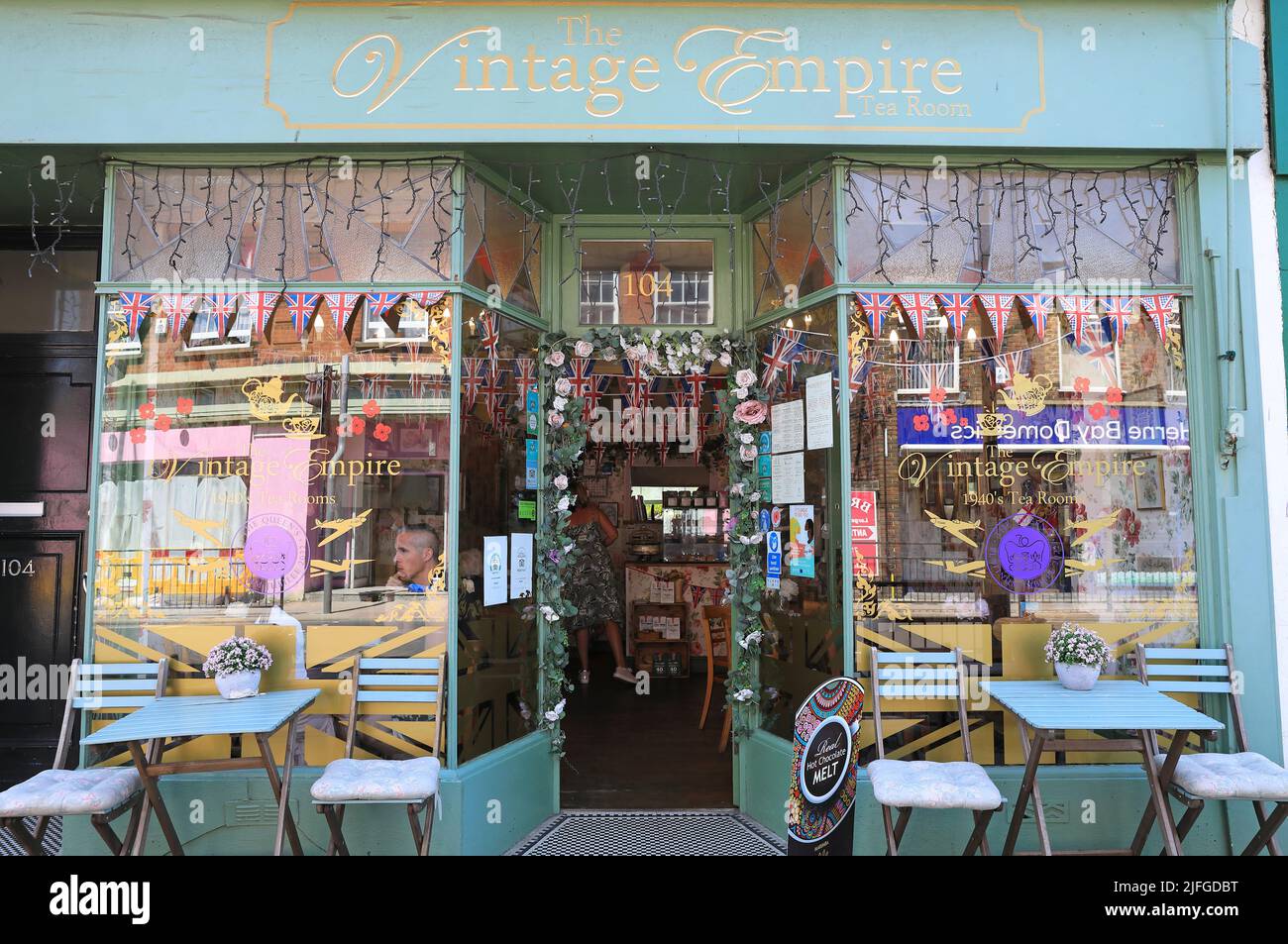 The Vintage Empire 1940's tea room, on the High Street, in Herne Bay