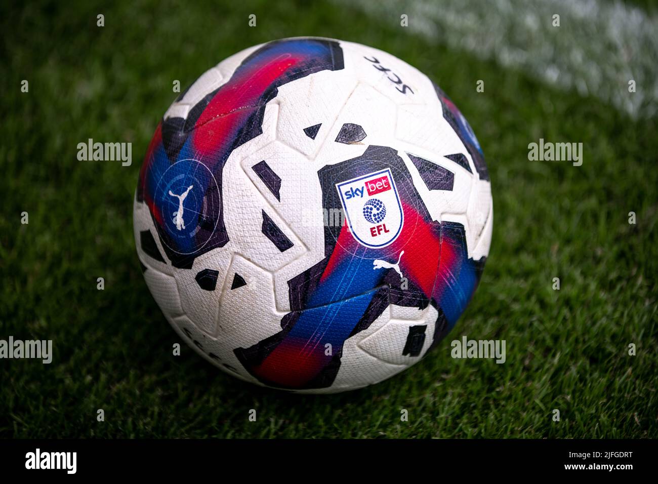 PUMA Official Match Ball EFL 22/23 Stock Photo