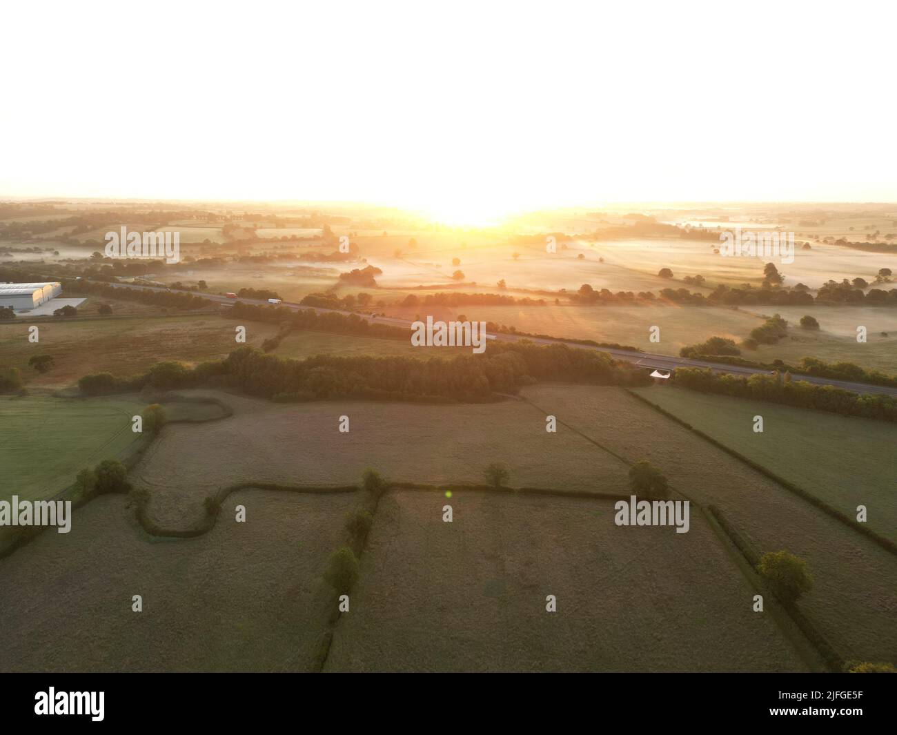 M40 motorway. Aerial photo. Cherwell valley. Oxfordshire. England. UK