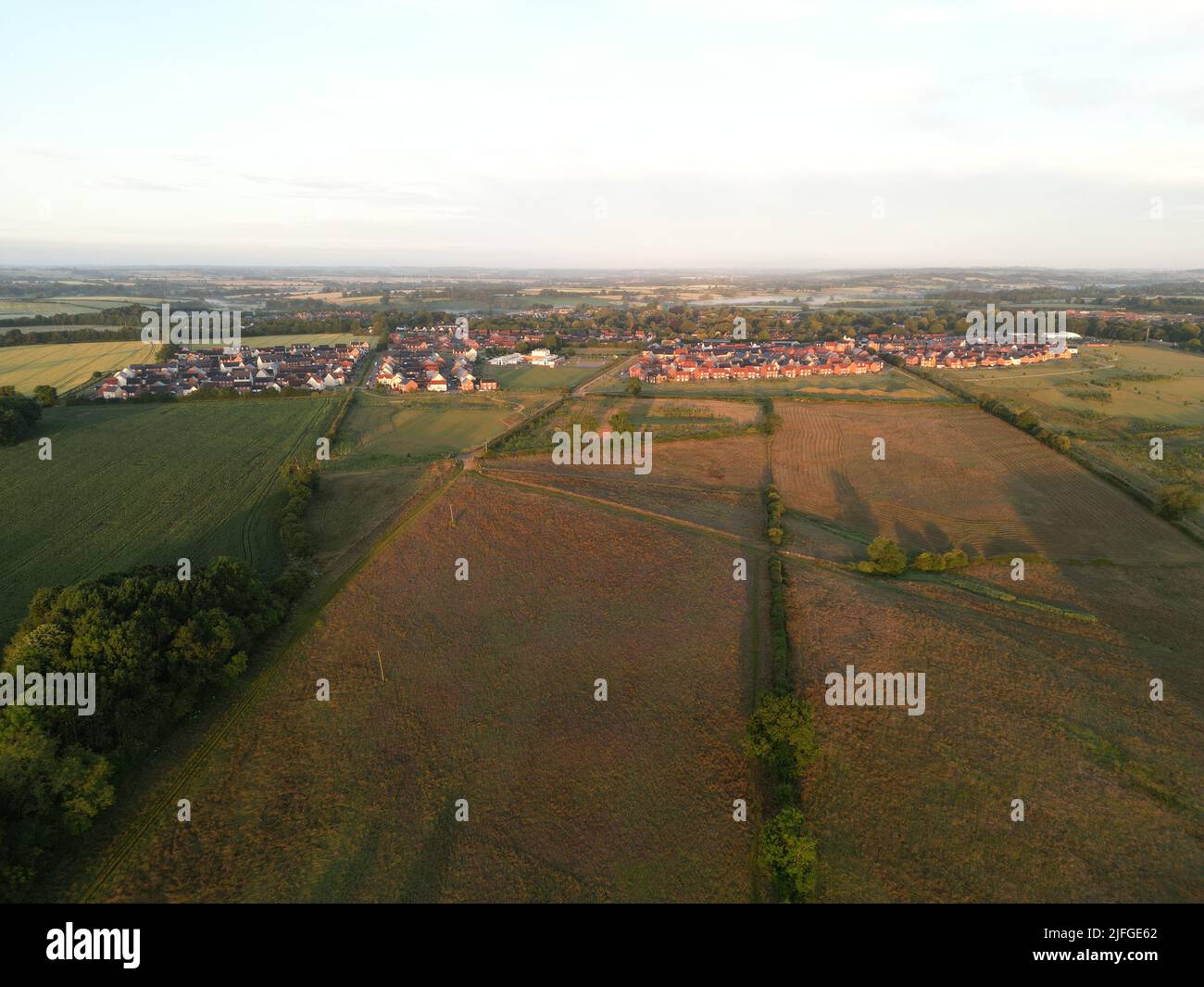 New Housing estate. Aerial photo. Cherwell valley. Oxfordshire. England