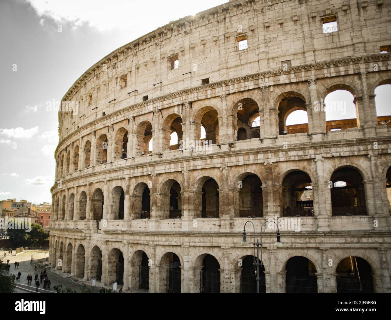 Colisee Rome Columns A beautiful shot of the Coliseum building in Rome, Italy Stock Photo ...