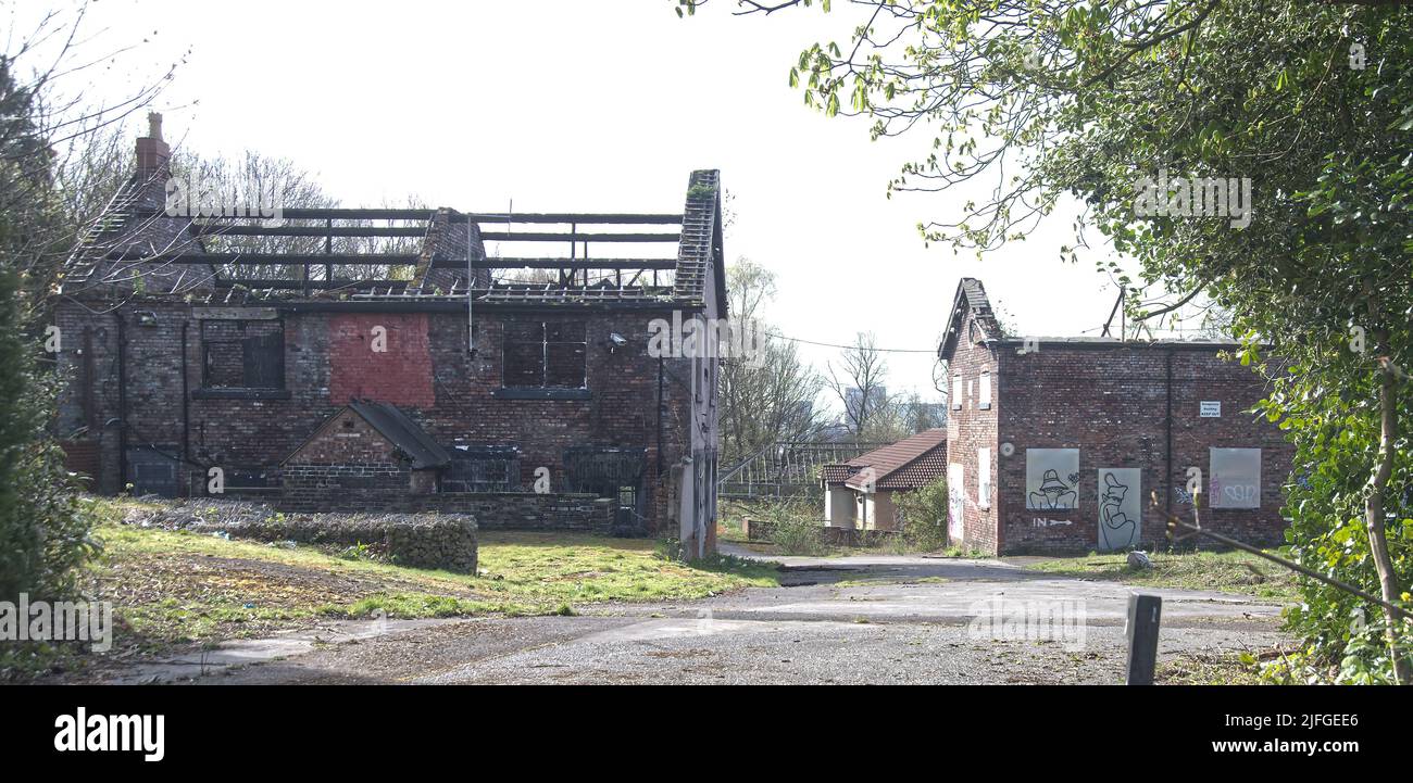 The old abandoned buildings in Buile Hill Park, Salford Stock Photo - Alamy
