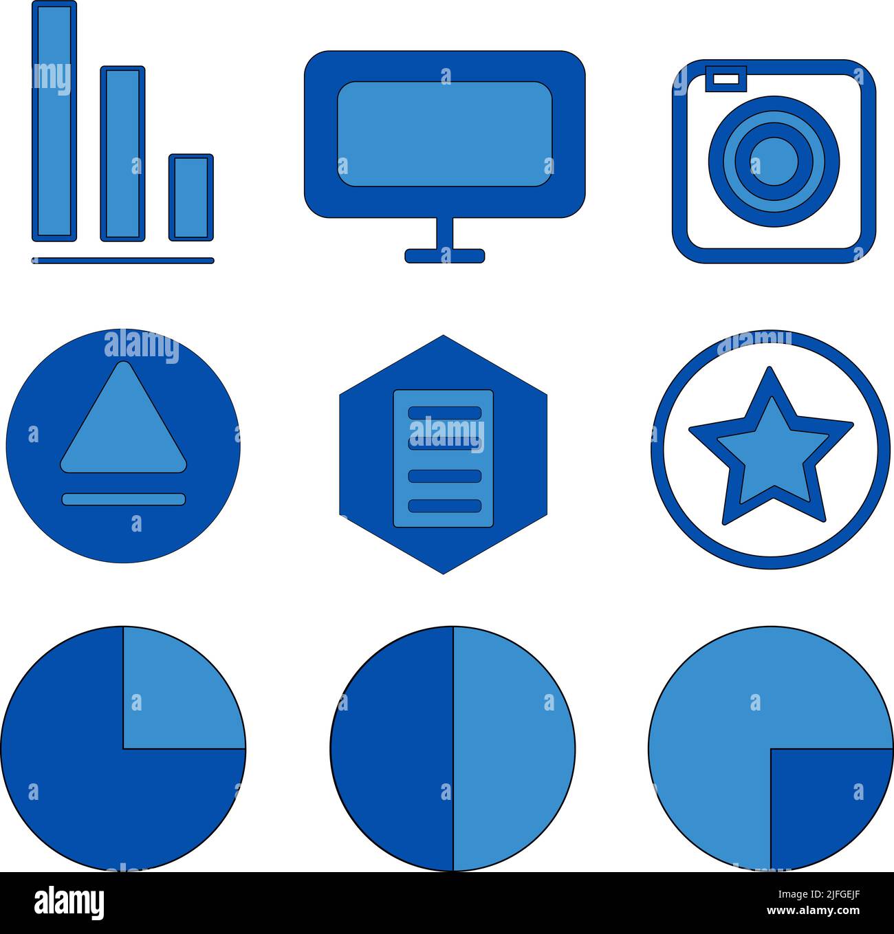 Vector set of flat business chart icons. Flat icons Stock Vector Image ...