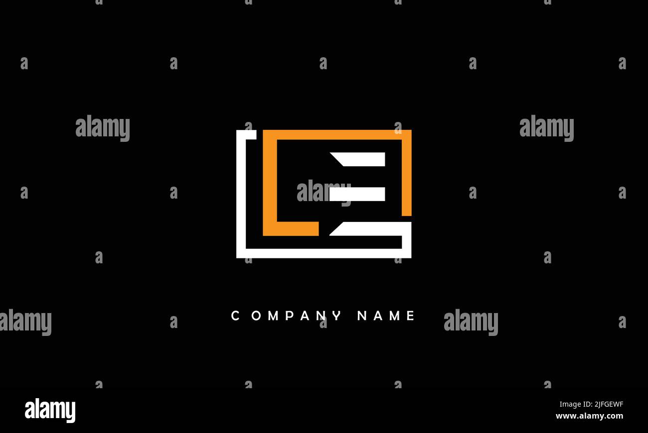 LE, EL Abstract Letters Logo Monogram Stock Vector