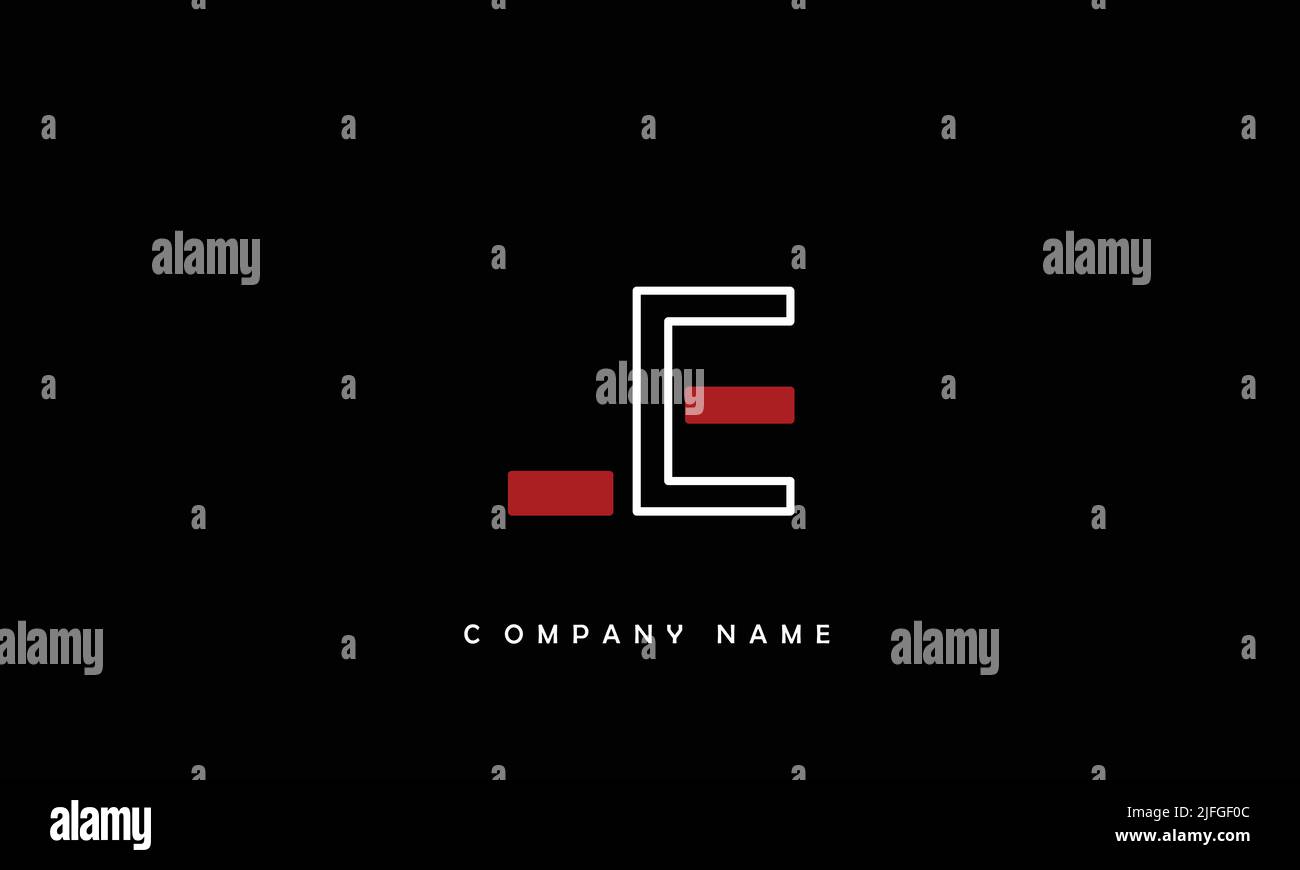 LE, EL Abstract Letters Logo Monogram Stock Vector