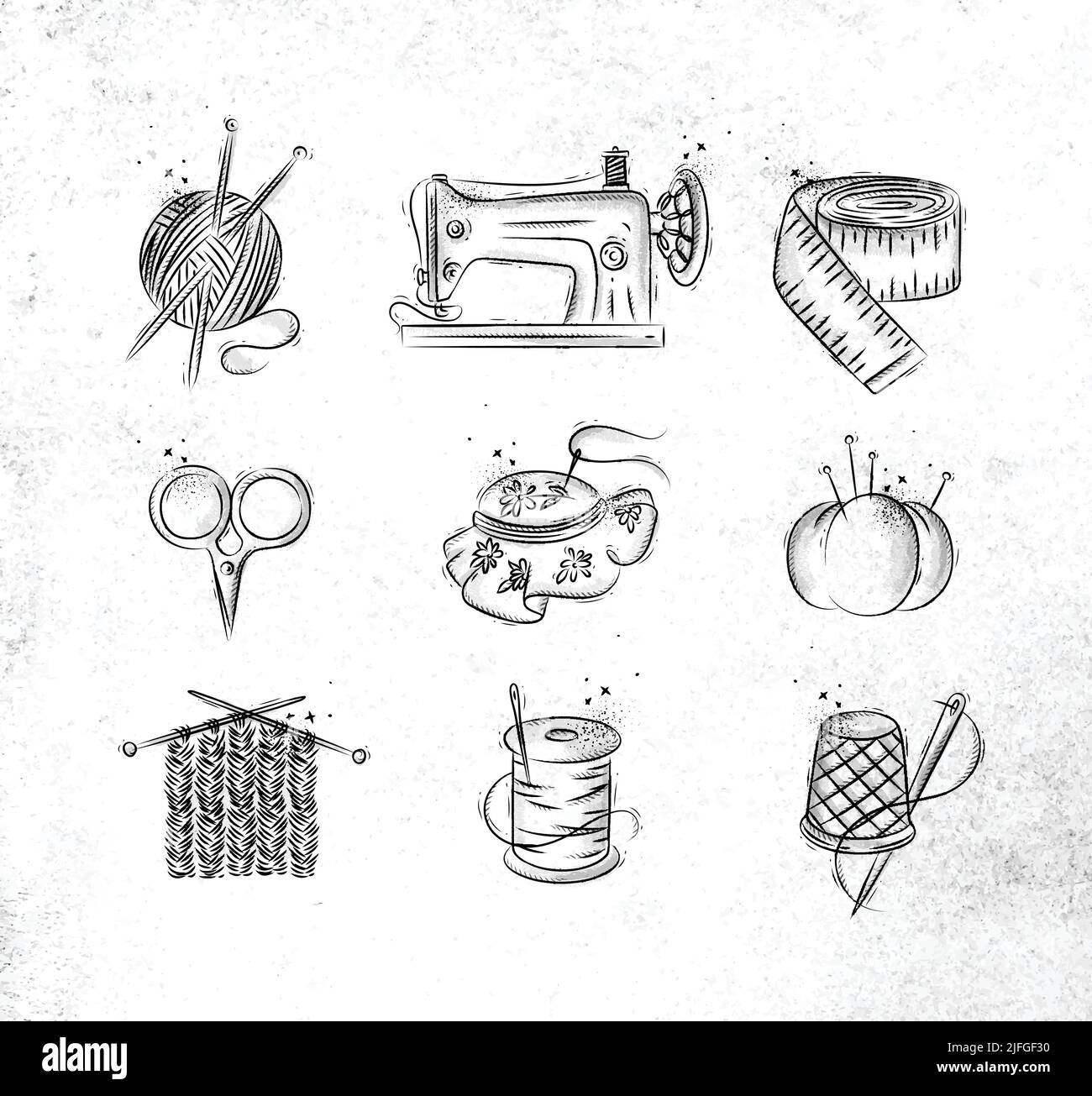 Machine embroidery threads Stock Vector Images Alamy