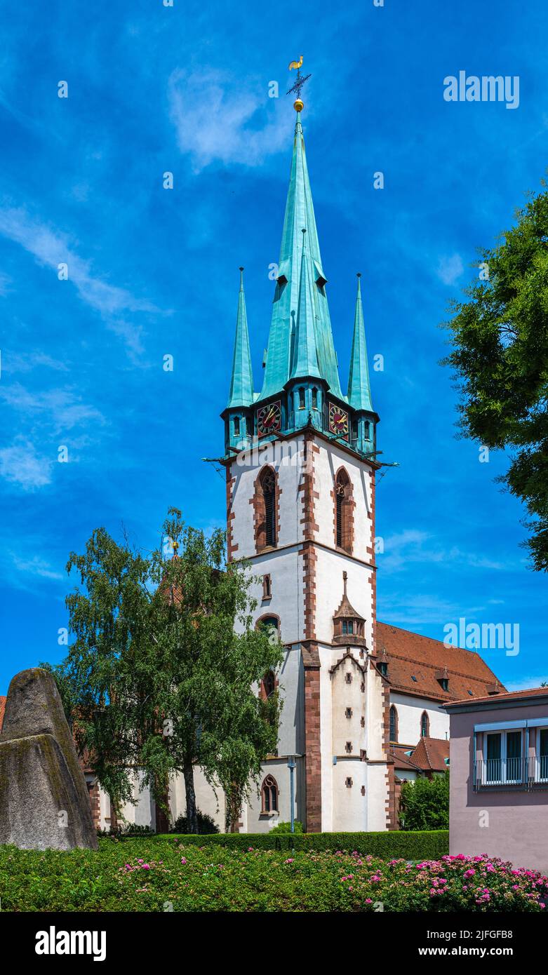 View of Durlach‘s Saint Peter and Paul church. Karlsruhe, Baden-Wuerttemberg, Germany, Europe Stock Photo