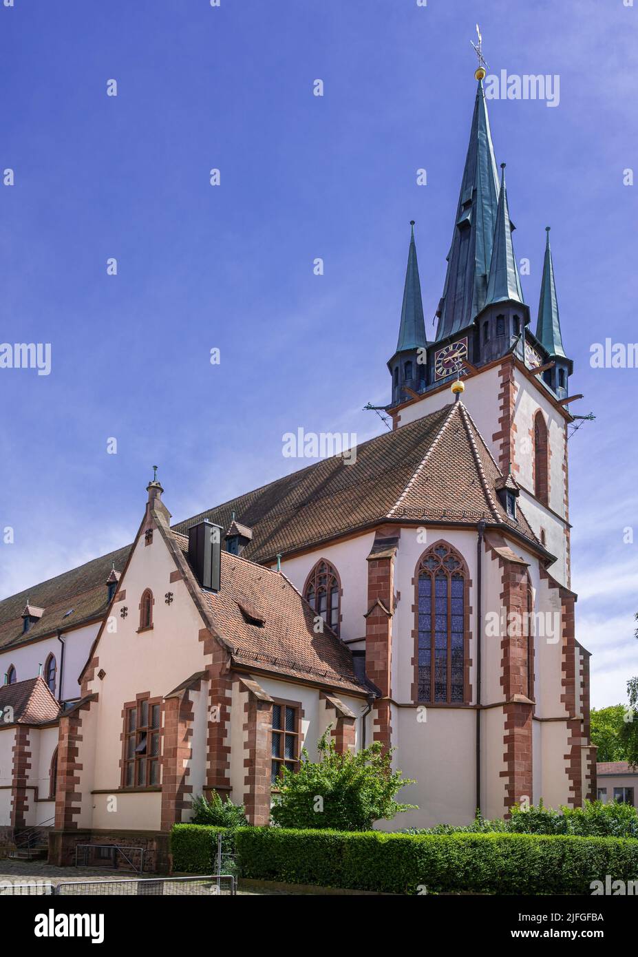 View of Durlach‘s Saint Peter and Paul church. Karlsruhe, Baden-Wuerttemberg, Germany, Europe Stock Photo