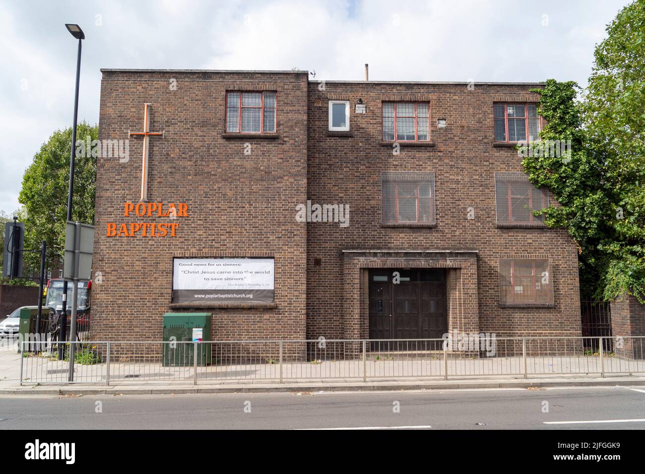 Poplar Baptist Church, an evangelical reformed Baptist church, off the