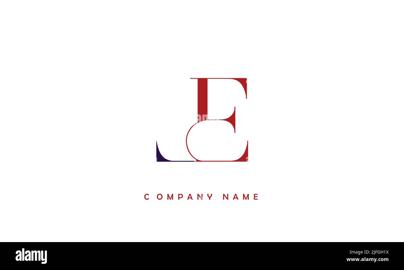 LE, EL Abstract Letters Logo Monogram Stock Vector