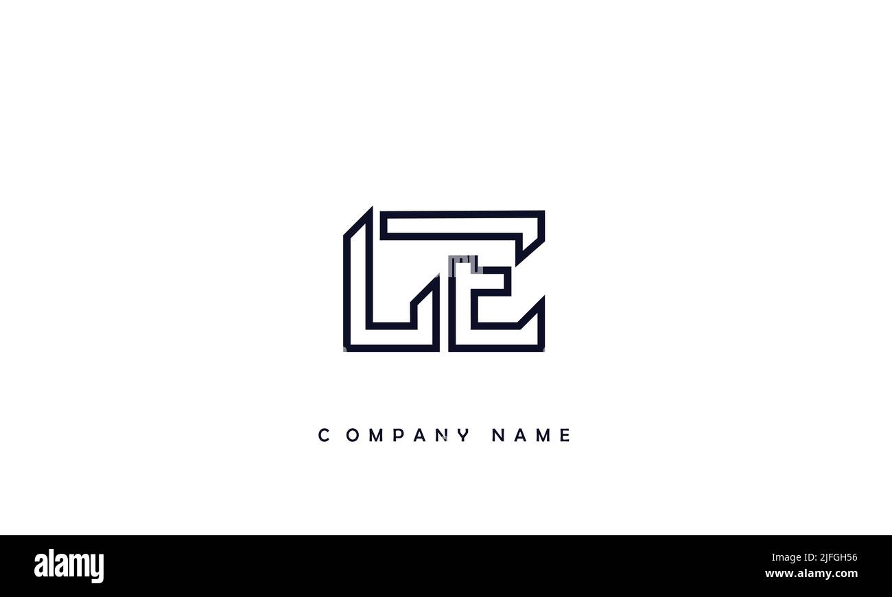 LE, EL Abstract Letters Logo Monogram Stock Vector