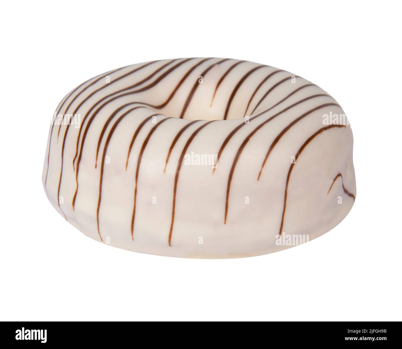White glazed donut isolated on the white background Stock Photo - Alamy