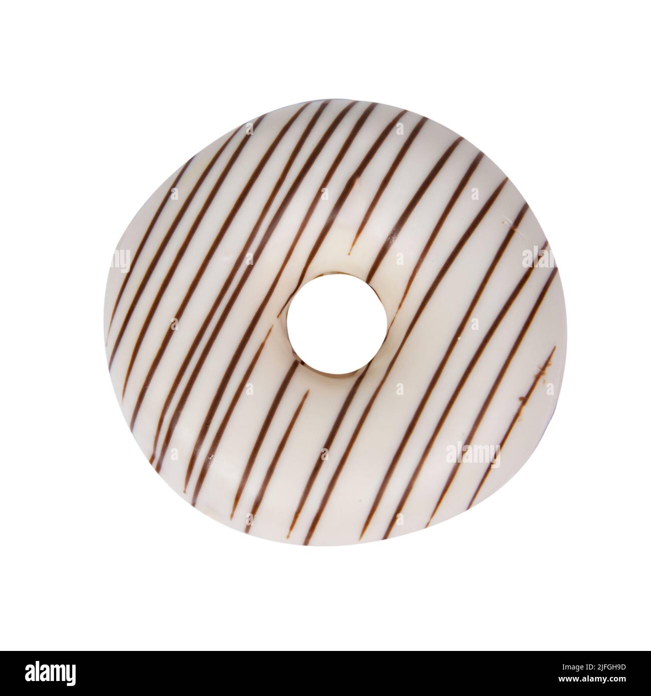 White glazed donut isolated on the white background Stock Photo - Alamy