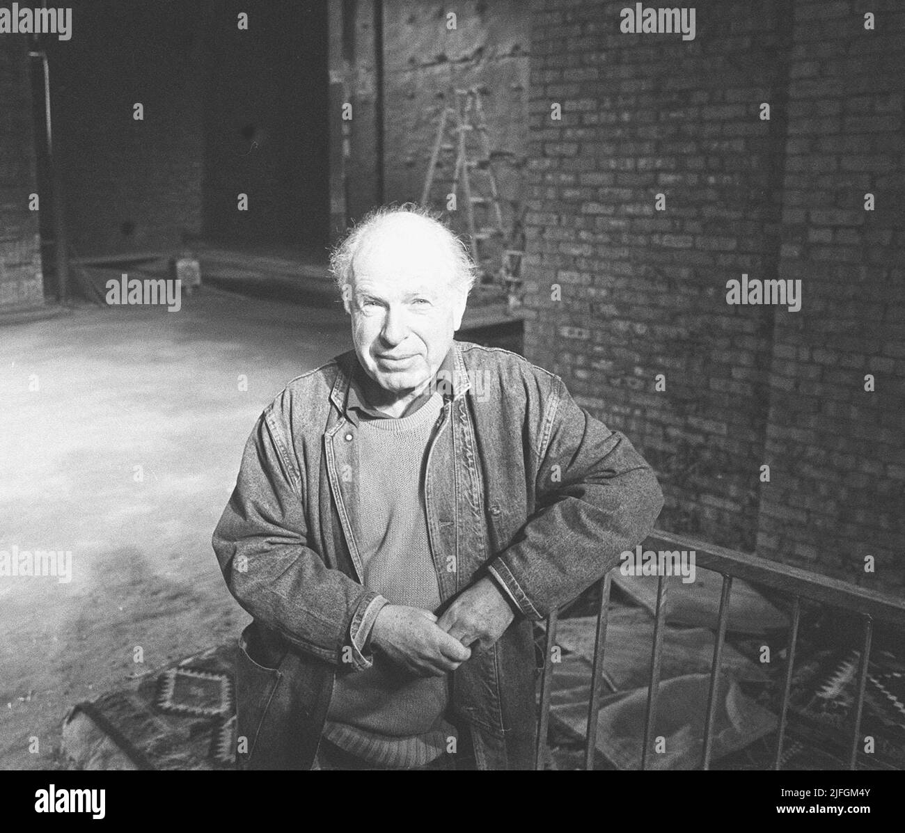 File photo dated 12/4/1988 of Peter Brook in Glasgow before the opening of his epic 9-hour production of The Mahabharata. The influential British theatre and film director has died at the age of 97, according to reports in French media. Brook, who had lived in France since the early 1970s, won multiple awards including Tonys, Emmys and an Olivier across his seven-decade career in the arts. Issue date: Sunday July 3, 2022. Stock Photo
