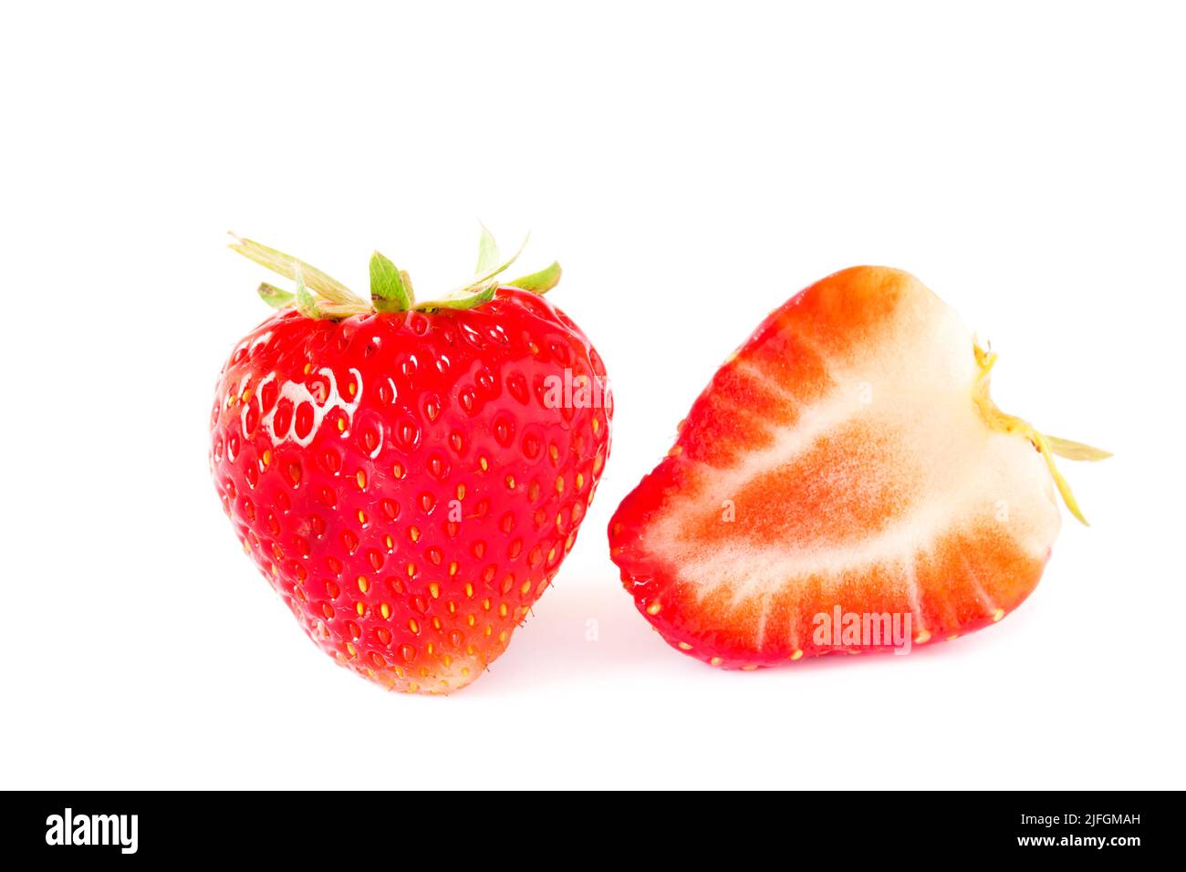 Fresh strawberries isolated on a white background Stock Photo - Alamy