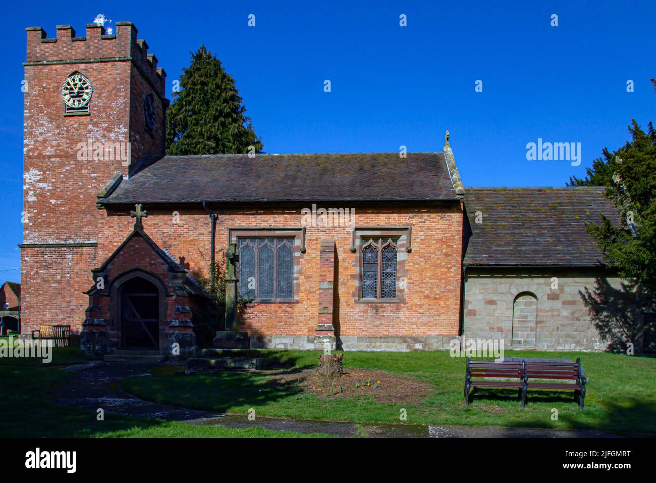 St Mary's church Ellenhall Staffordshire Stock Photo