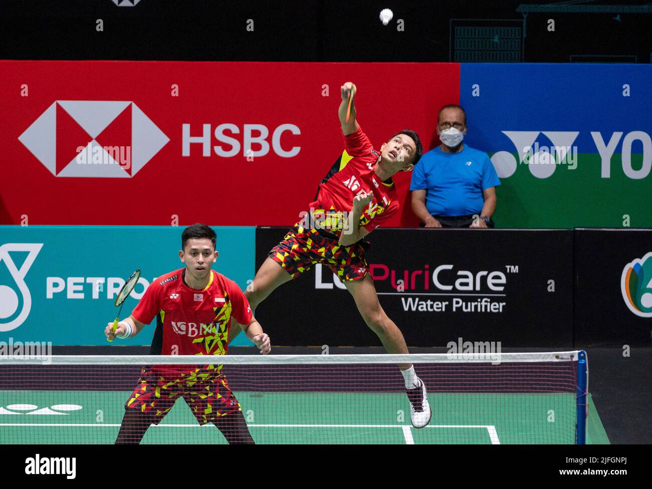 Kuala Lumpur, Malaysia. 3rd July, 2022. Indonesia's Fajar Alfian (top