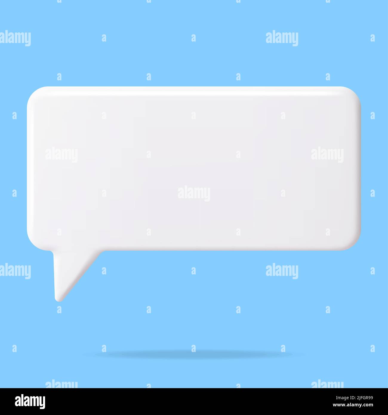 3D White Blank Speech Bubble Isolated Stock Vector Image & Art - Alamy
