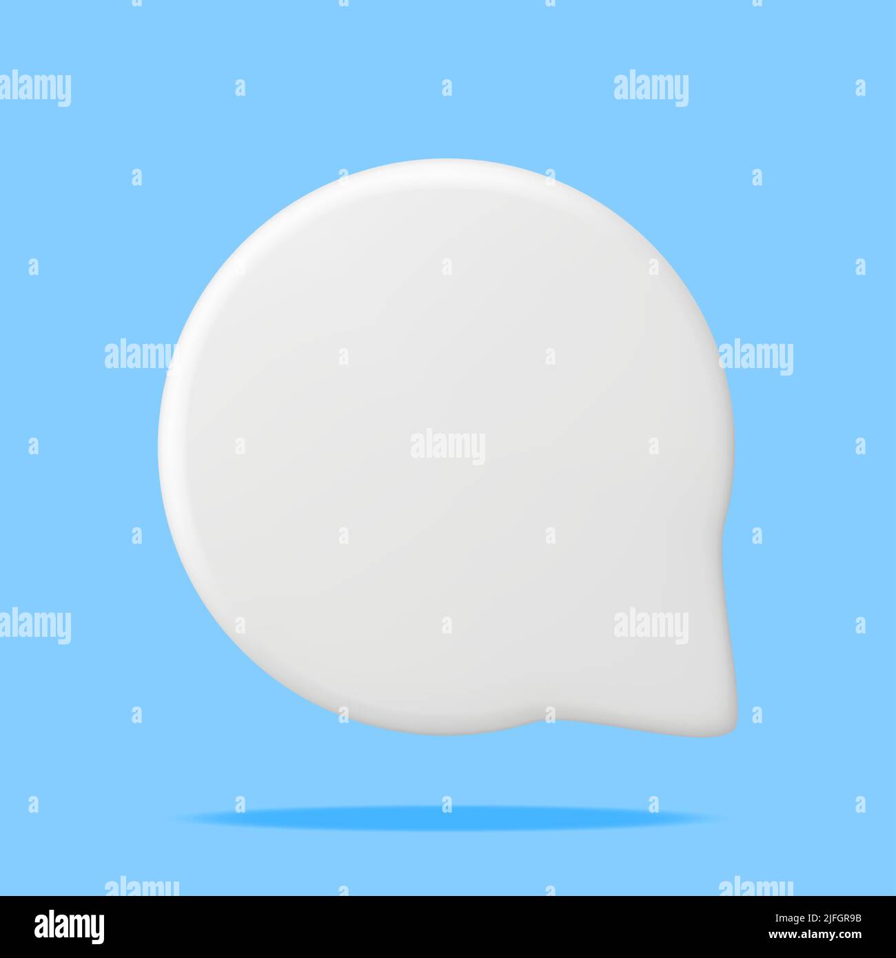 3D White Blank Speech Bubble Isolated Stock Vector Image & Art - Alamy