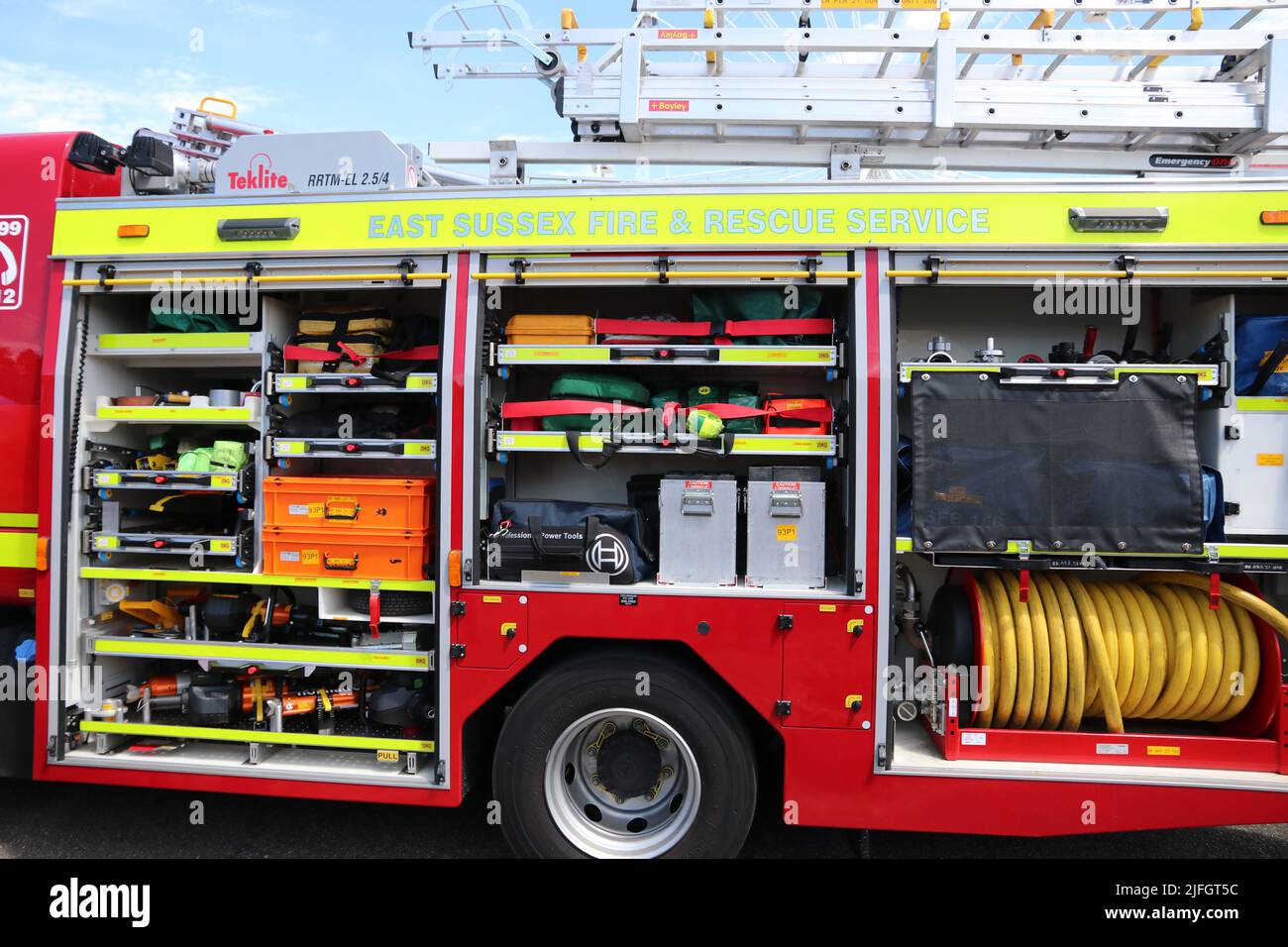 EAST SUSSEX FIRE & RESCUE SERVICE AT EASTBOURNE 999 WEEKEND EMERGENCY SERVICES DISPLAY SHOW IN 2022 Stock Photo
