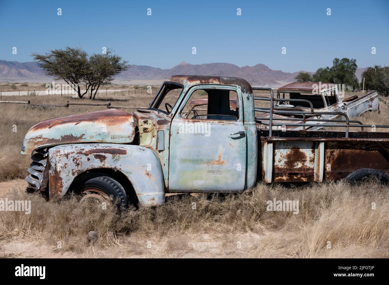 old abandoned car wreck in Solitaire Namibia Stock Photo - Alamy