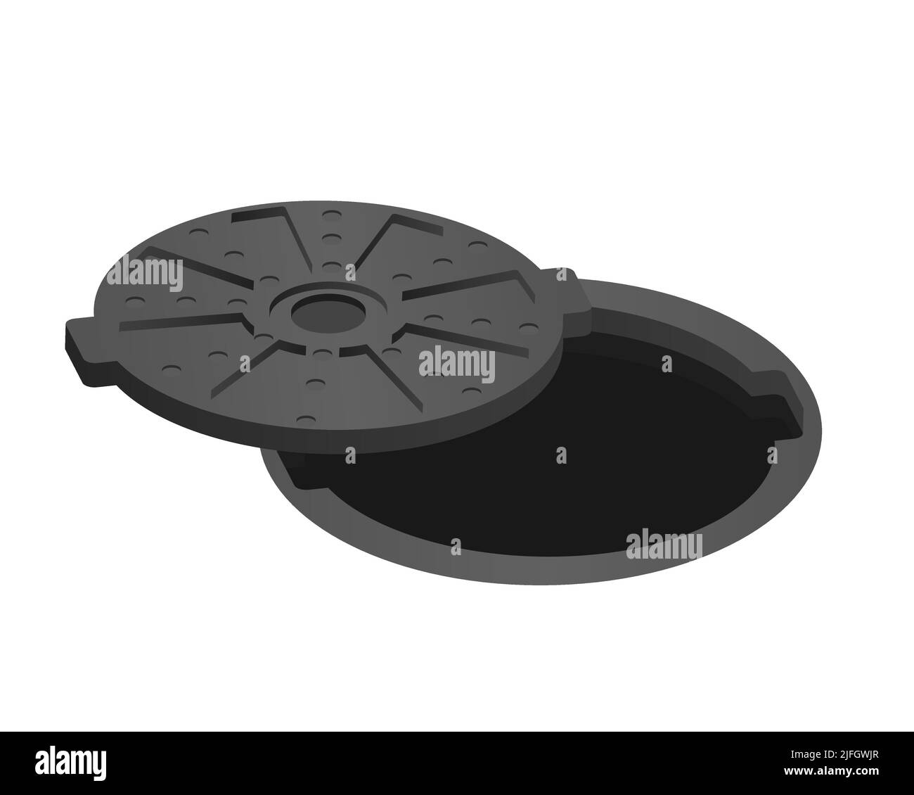 Sewer manhole lid Stock Vector Images - Alamy