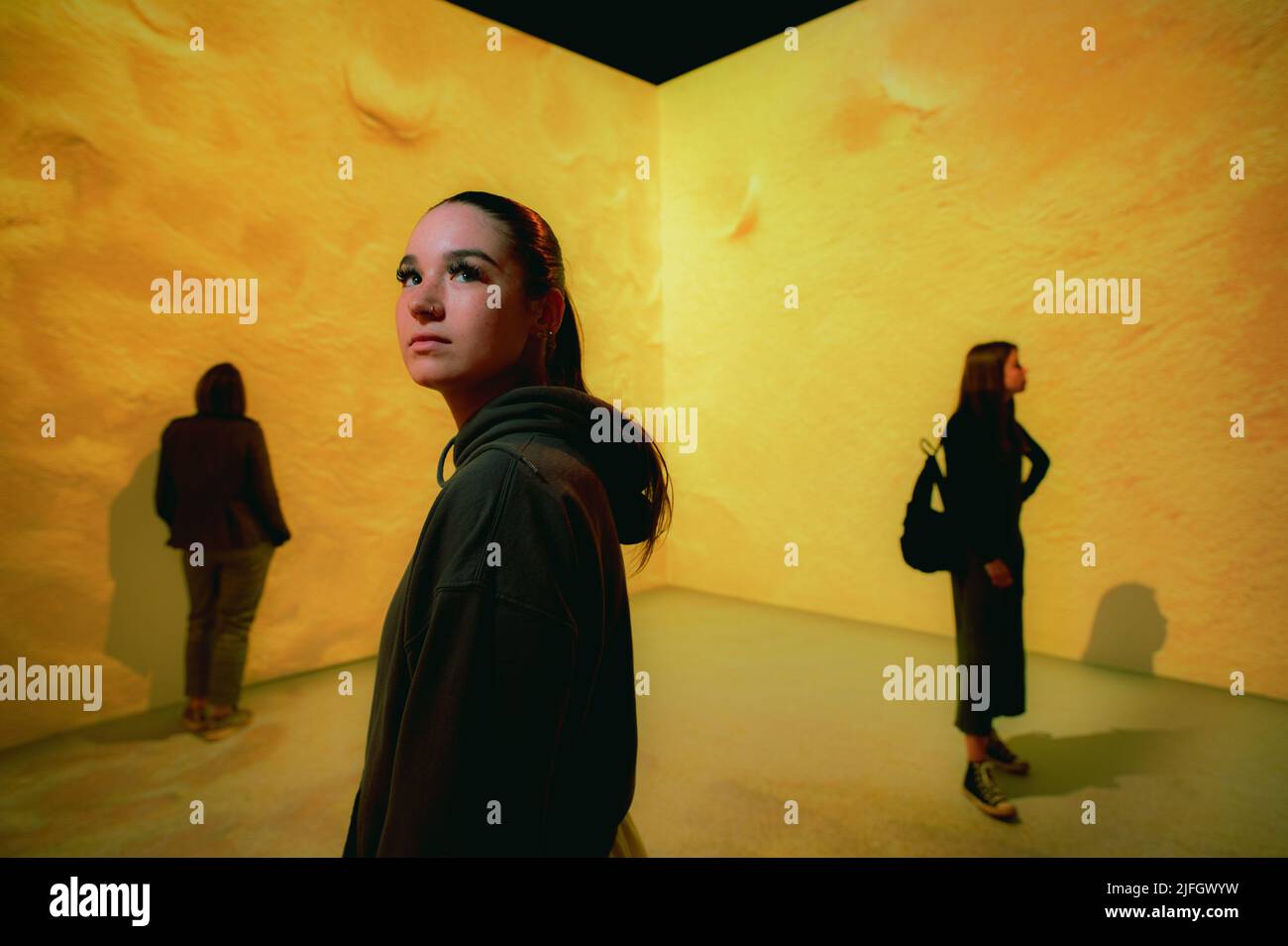 A visitor to The Reel Store, Coventry. The UK's first immersive digital