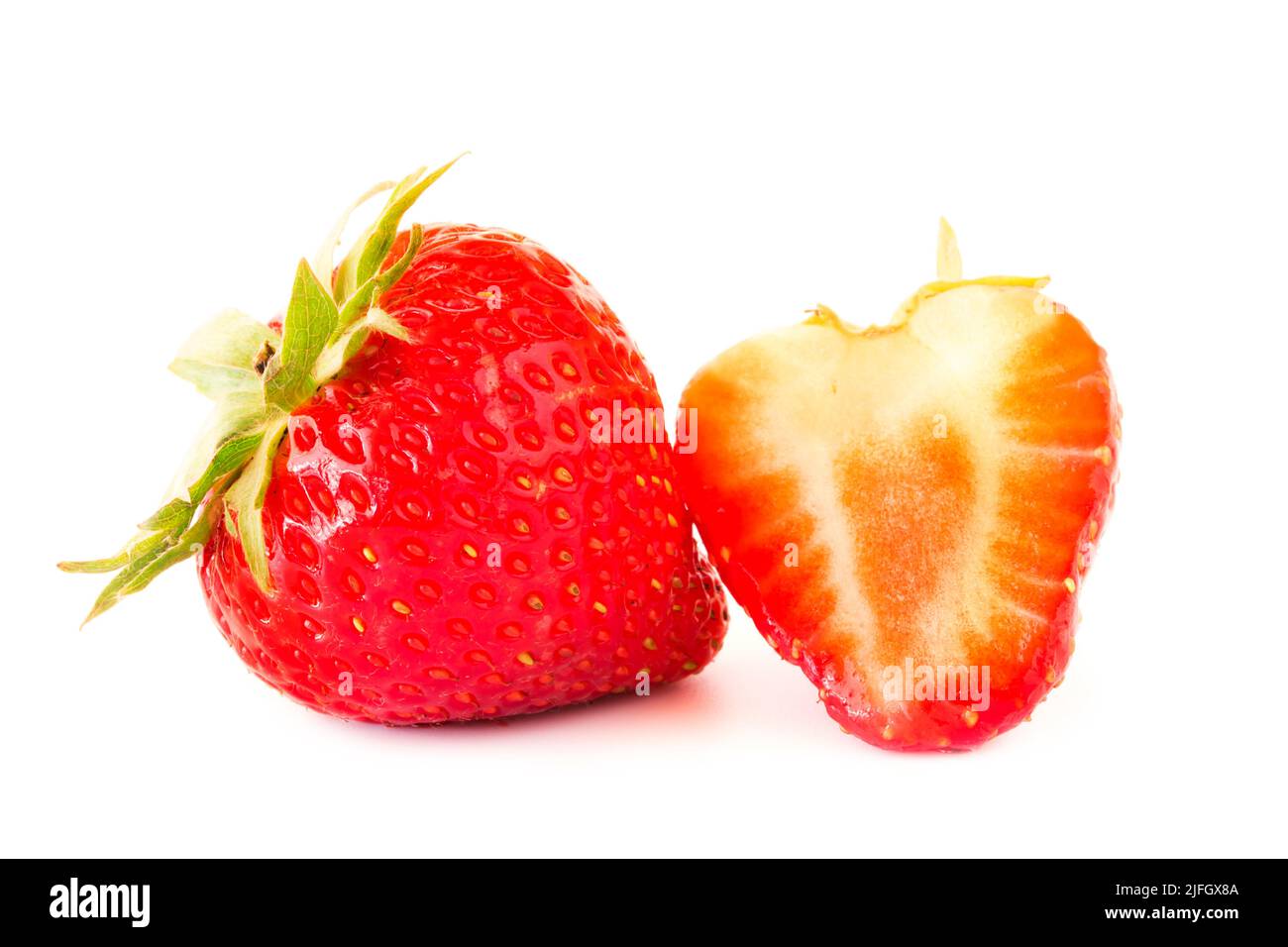 Fresh strawberries isolated on a white background Stock Photo - Alamy