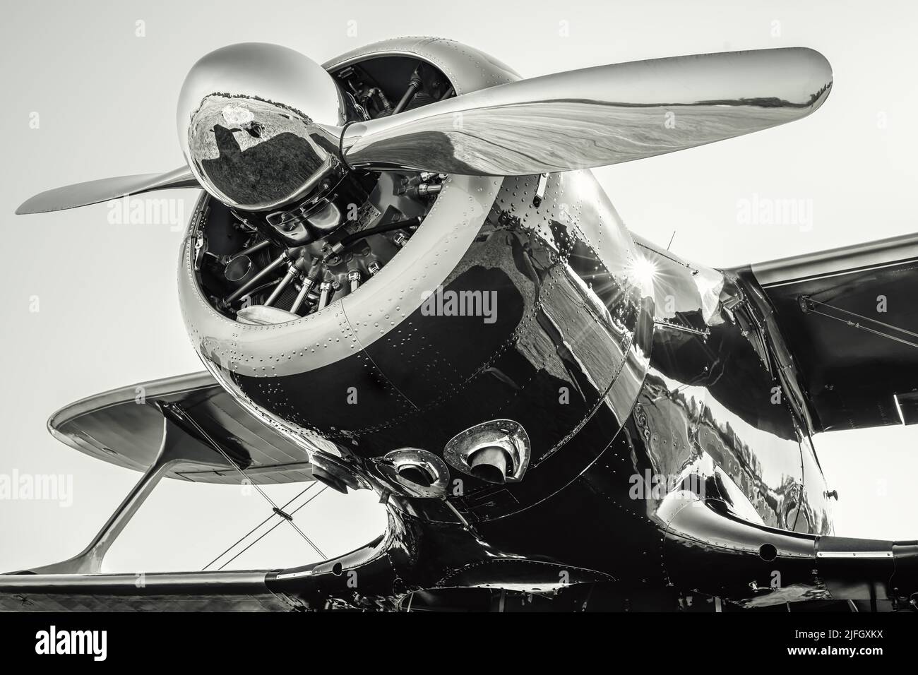 propeller of an historical aircraft Stock Photo