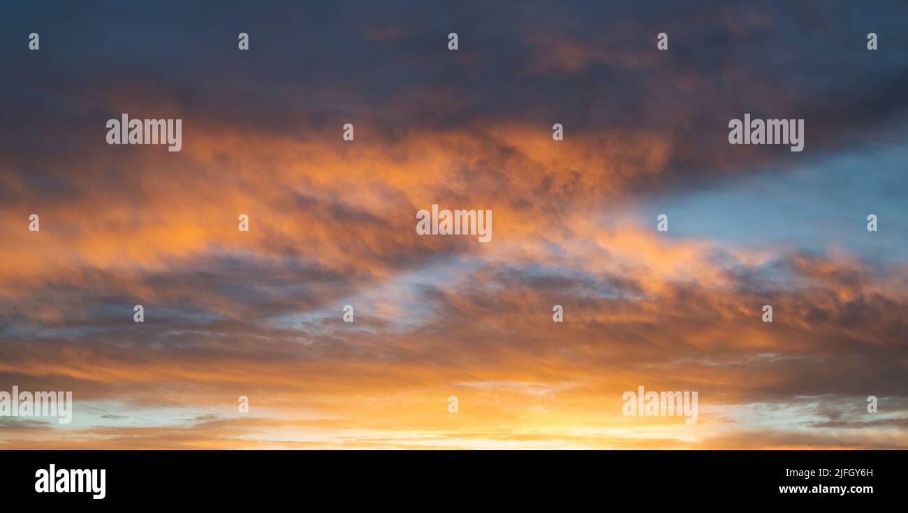 Early morning clouds at sunrise. Leadhills, South Lanarkshire, Scotland Stock Photo