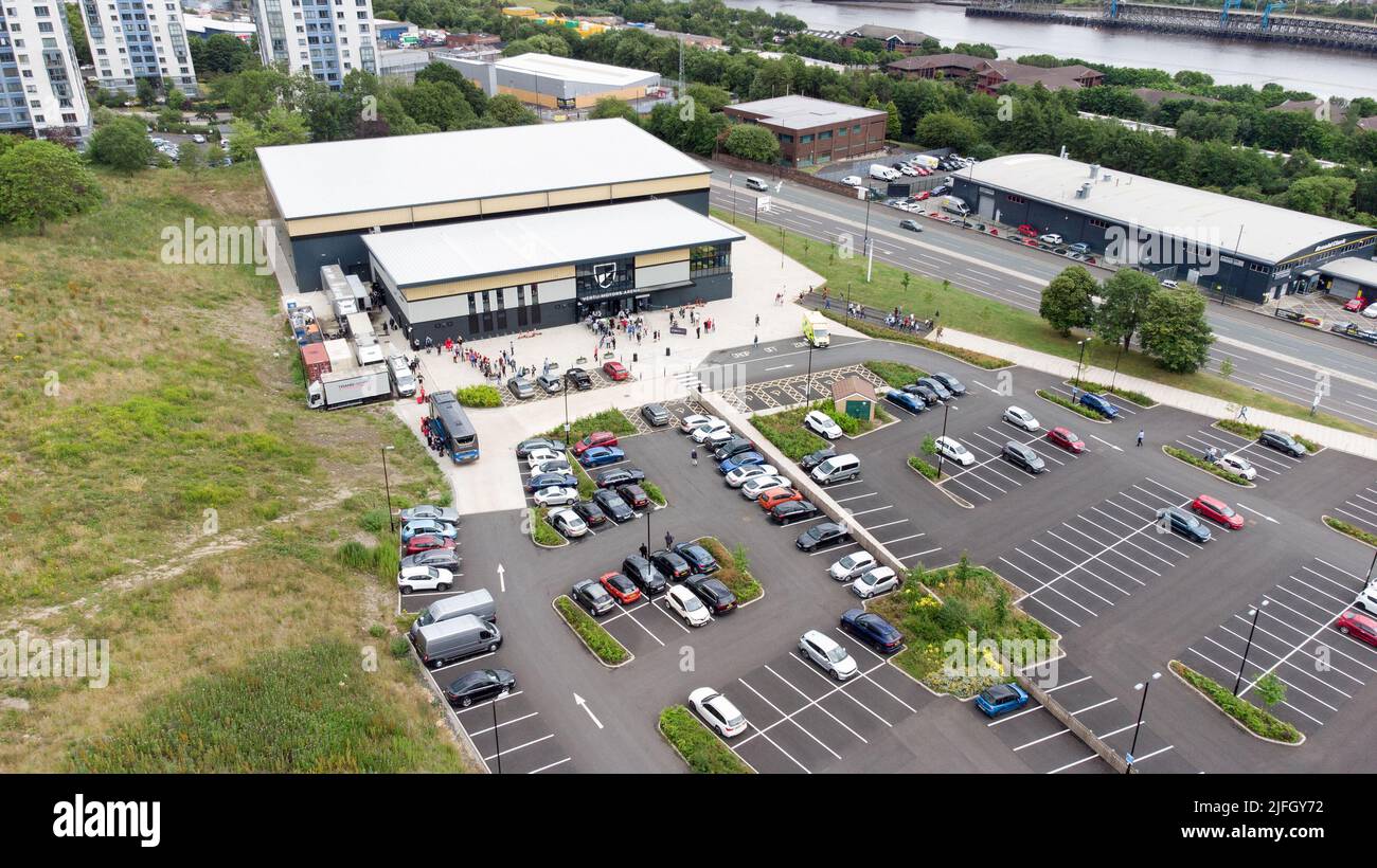 Newcastle, UK. 3rd July, 2022. The Vertu Motors Arena in Newcastle on