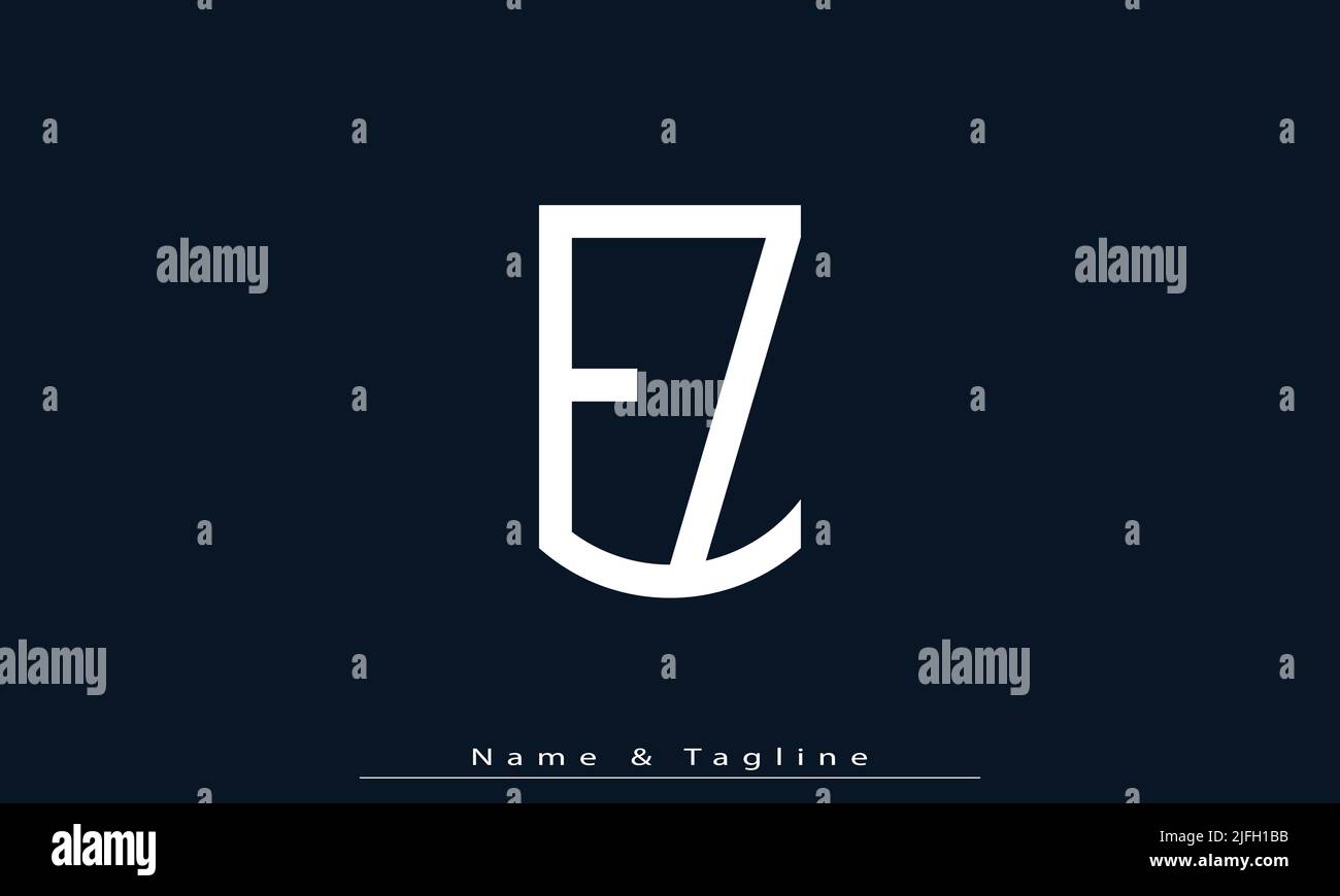 Alphabet letters Initials Monogram logo EZ , ZE Stock Vector