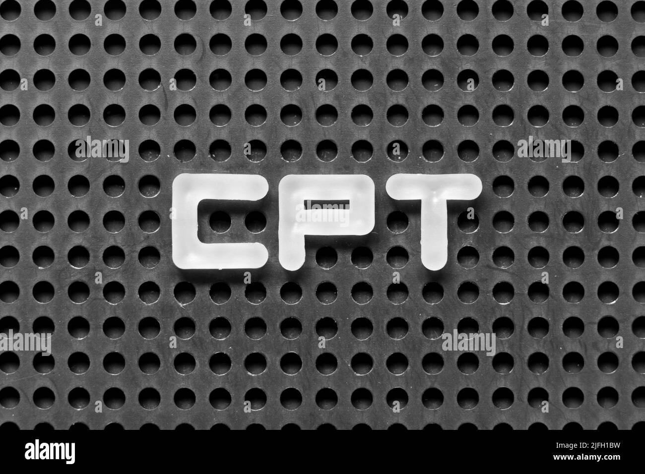 White alphabet letter in word CPT (Abbreviation of Carriage Paid To) on ...