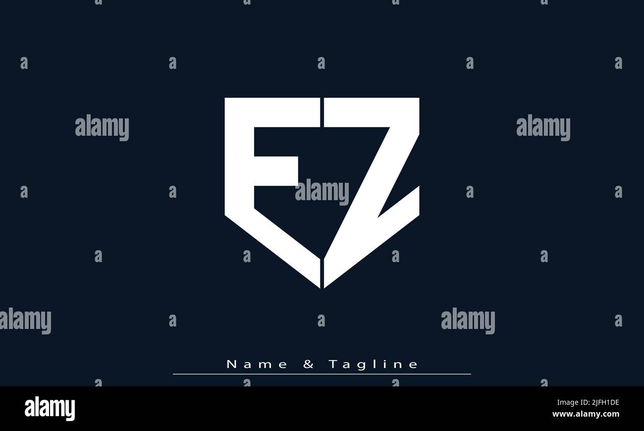 Alphabet letters Initials Monogram logo EZ , ZE Stock Vector