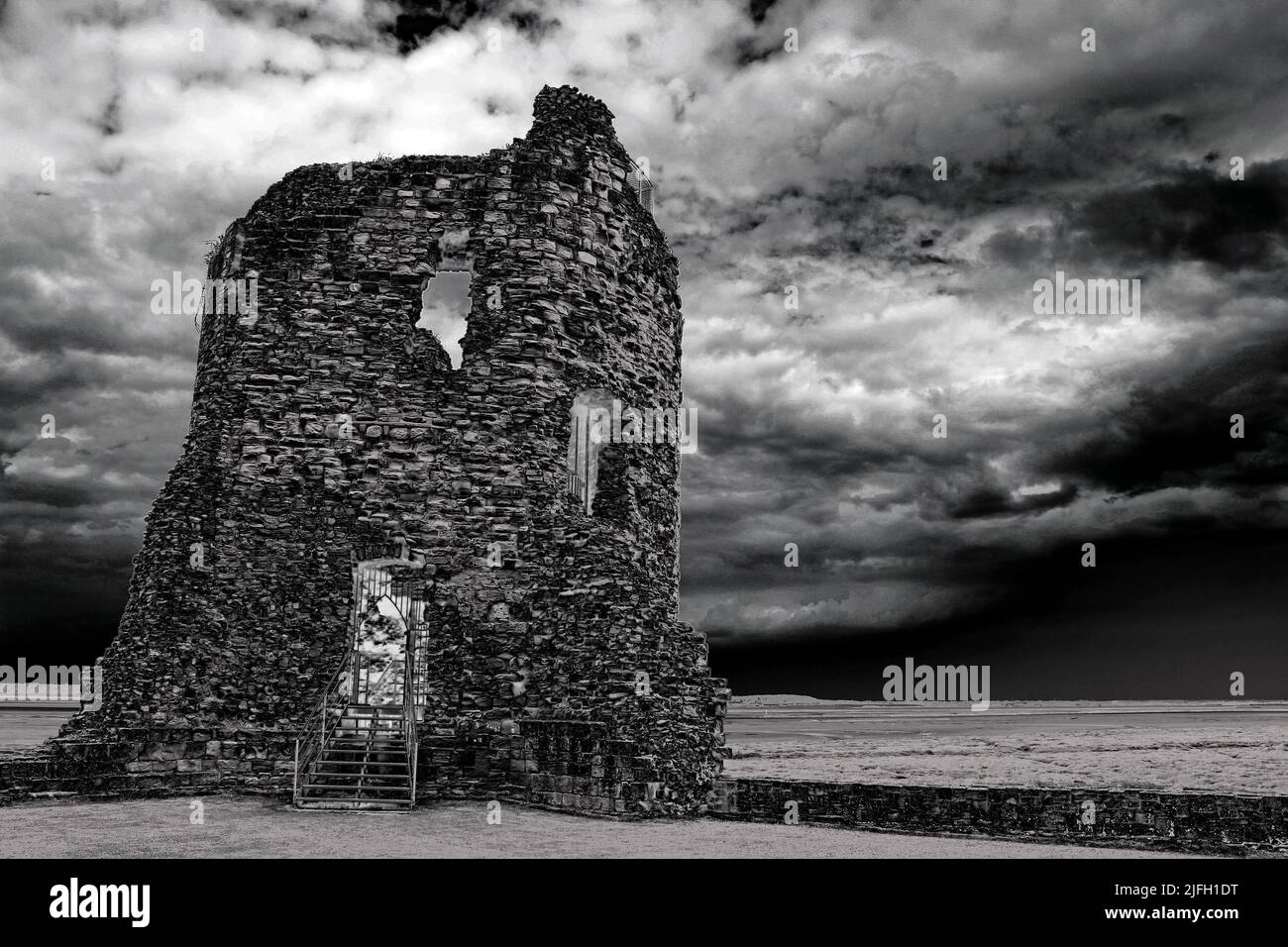 Flint Castle, Flintshire, North Wales, UK Stock Photo