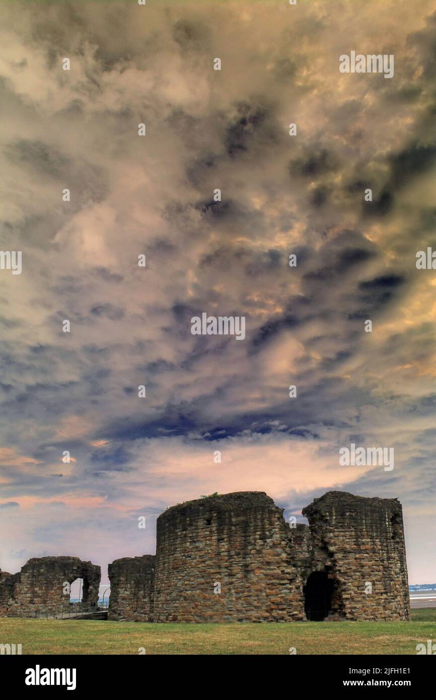 Flint Castle, Flintshire, North Wales, UK Stock Photo