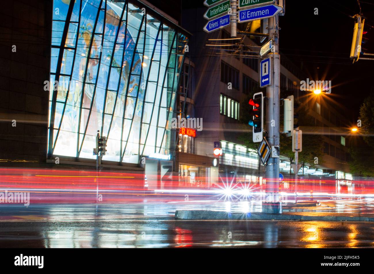 Luzern by night Stock Photo